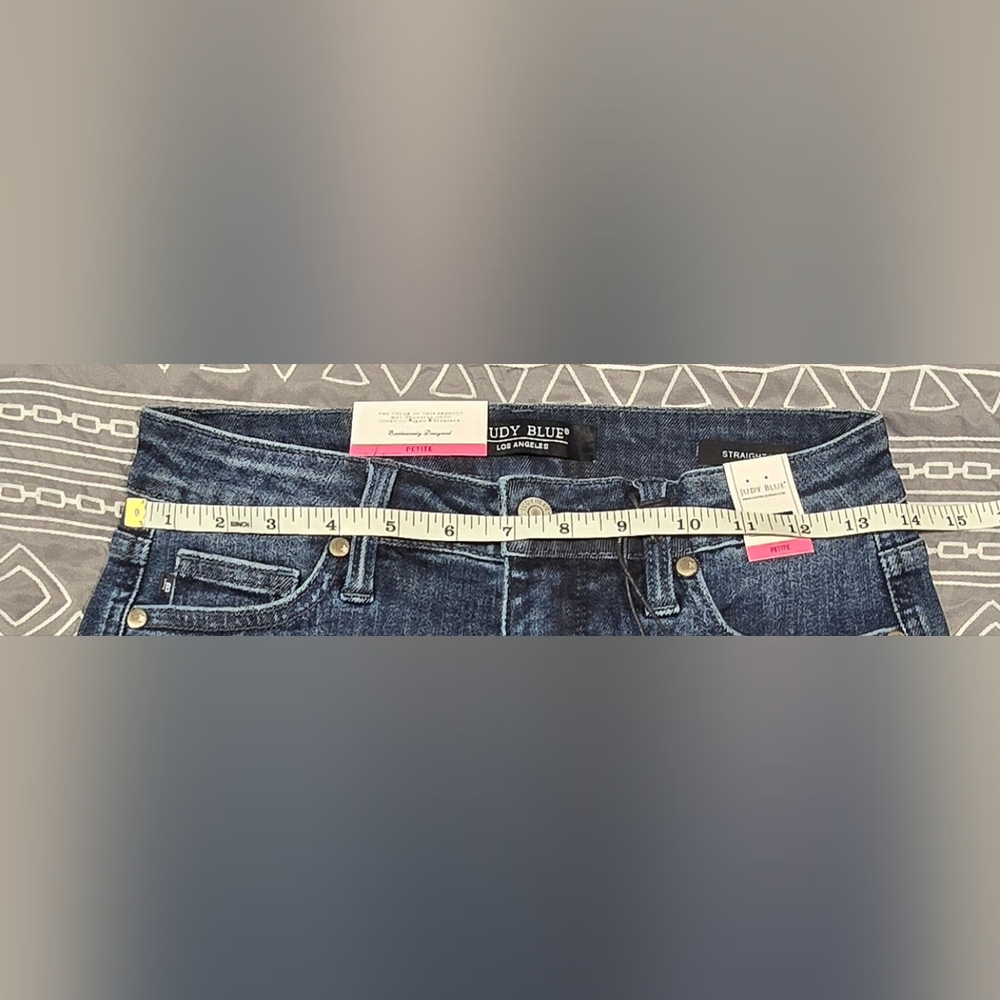 Judy Blue Midrise Tummy Control Straight Leg Jeans Size 5/27 Petite - Picture 7 of 9